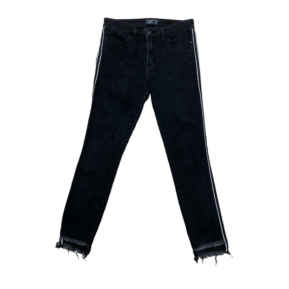 Abercrombie & Fitch Harper Low Rise Ankle Jeans Women’s 27/4 Black Wash Denim
